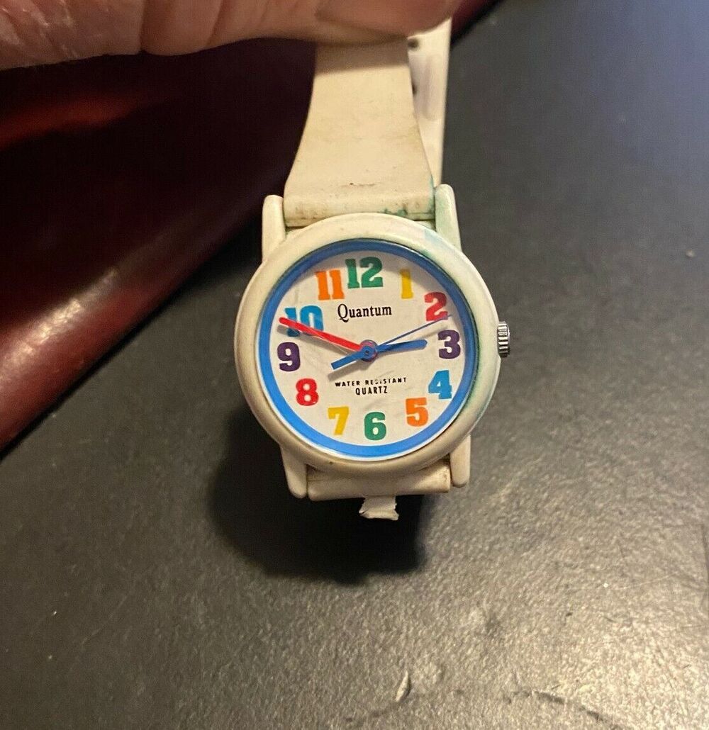 Women's Water Resistant Quartz Quantum Watch, White Poly Case and Band